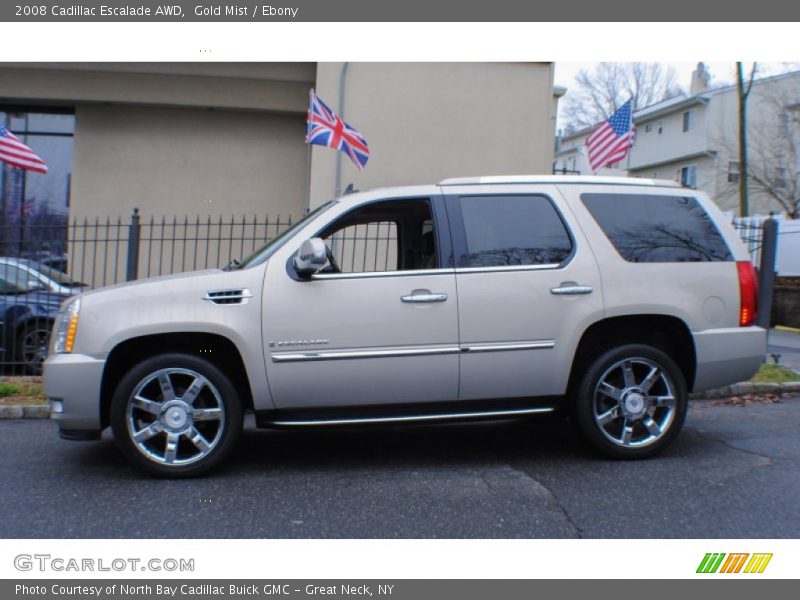 Gold Mist / Ebony 2008 Cadillac Escalade AWD