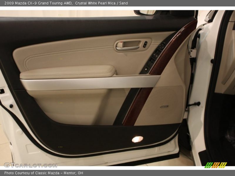 Crystal White Pearl Mica / Sand 2009 Mazda CX-9 Grand Touring AWD