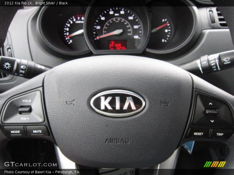 Bright Silver / Black 2012 Kia Rio LX
