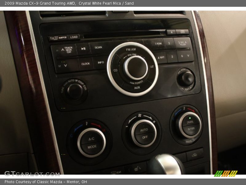 Crystal White Pearl Mica / Sand 2009 Mazda CX-9 Grand Touring AWD