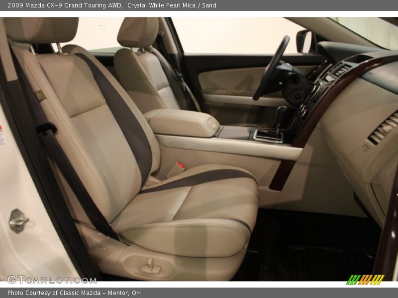 Crystal White Pearl Mica / Sand 2009 Mazda CX-9 Grand Touring AWD
