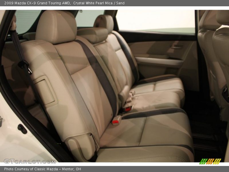 Crystal White Pearl Mica / Sand 2009 Mazda CX-9 Grand Touring AWD