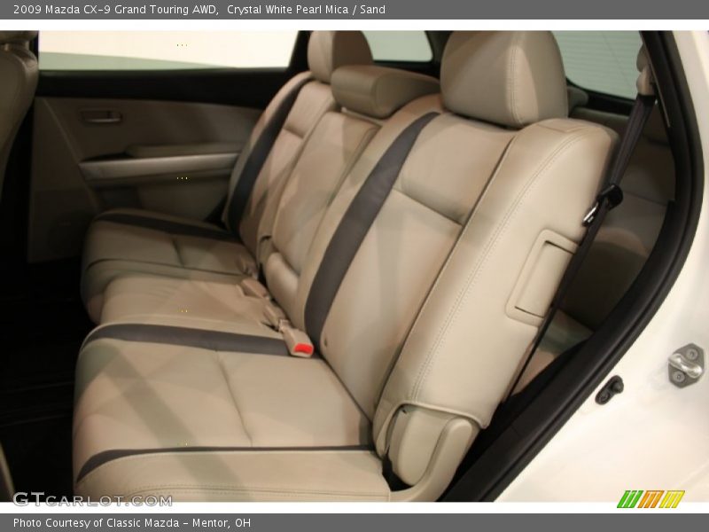 Crystal White Pearl Mica / Sand 2009 Mazda CX-9 Grand Touring AWD