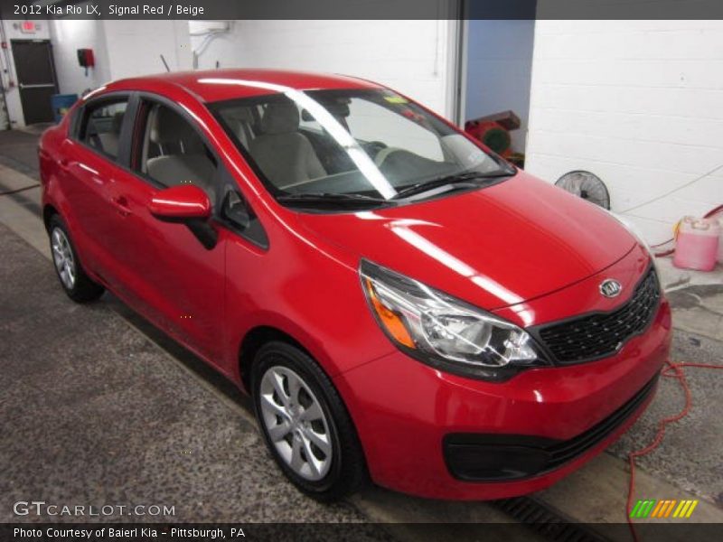 Signal Red / Beige 2012 Kia Rio LX