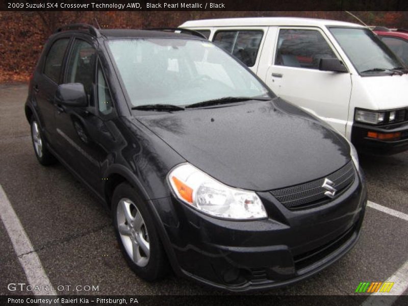 Black Pearl Metallic / Black 2009 Suzuki SX4 Crossover Technology AWD