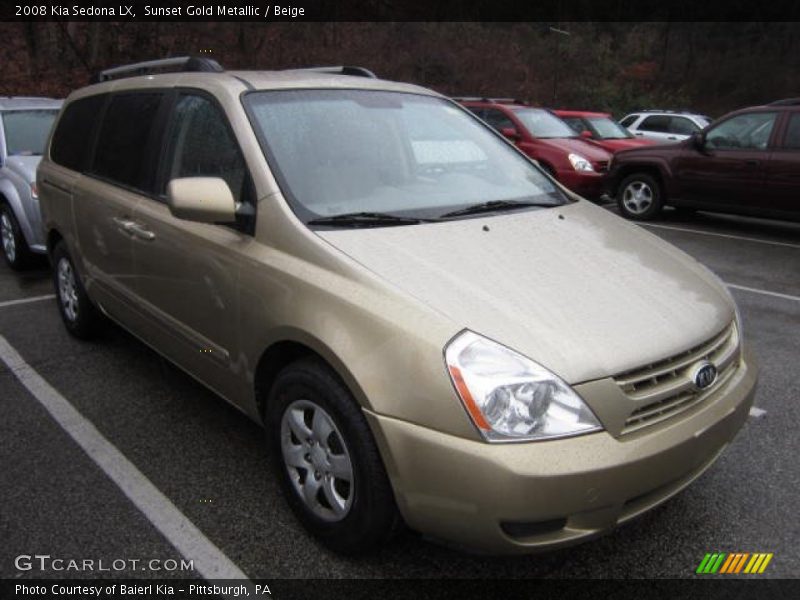 Sunset Gold Metallic / Beige 2008 Kia Sedona LX