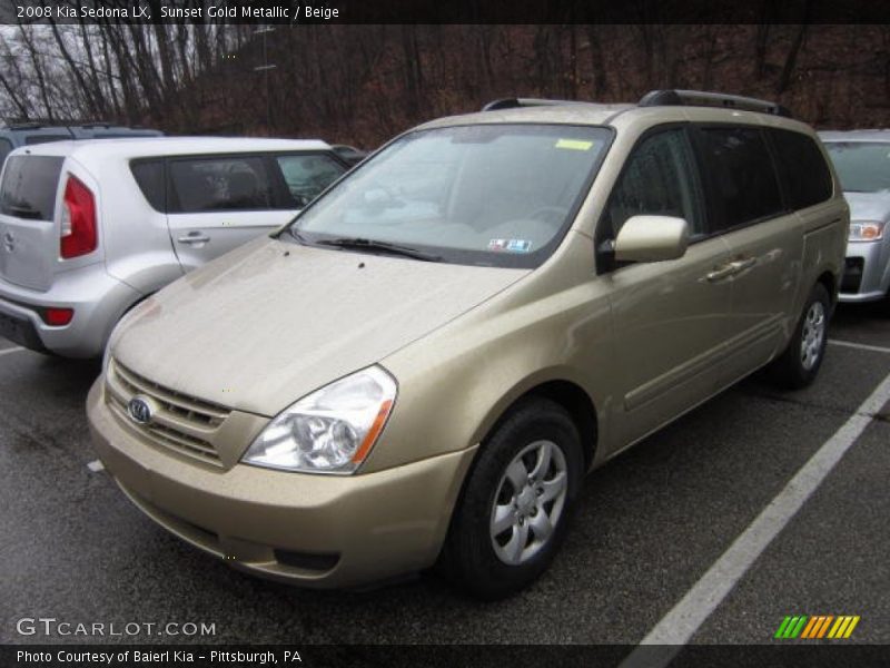 Sunset Gold Metallic / Beige 2008 Kia Sedona LX