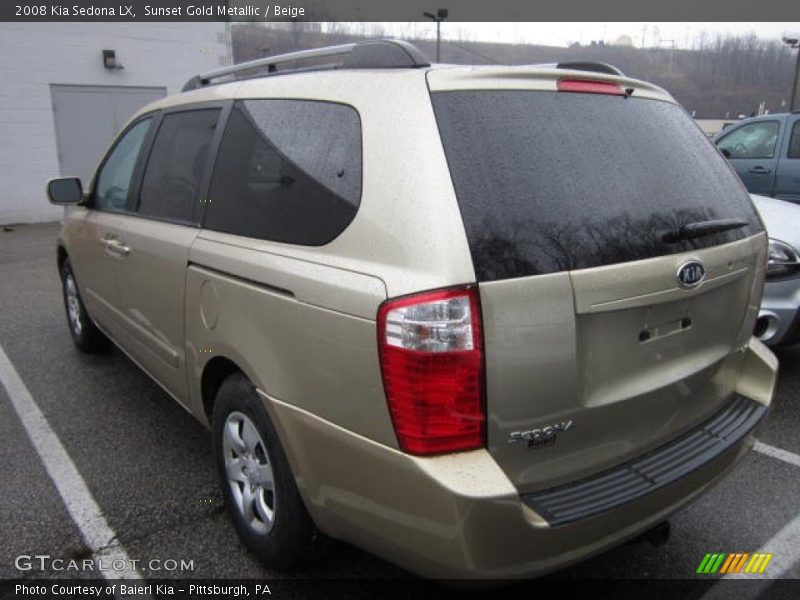 Sunset Gold Metallic / Beige 2008 Kia Sedona LX