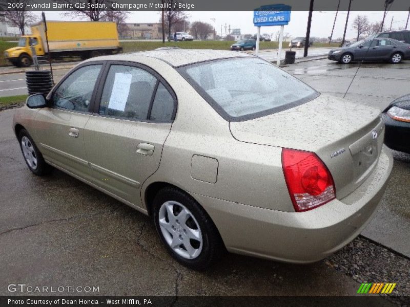 Champagne Metallic / Beige 2005 Hyundai Elantra GLS Sedan