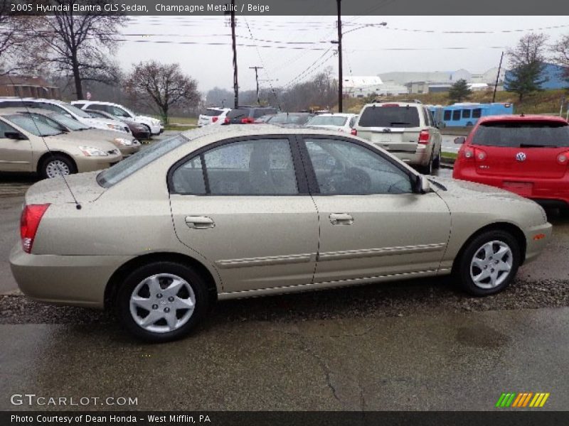 Champagne Metallic / Beige 2005 Hyundai Elantra GLS Sedan