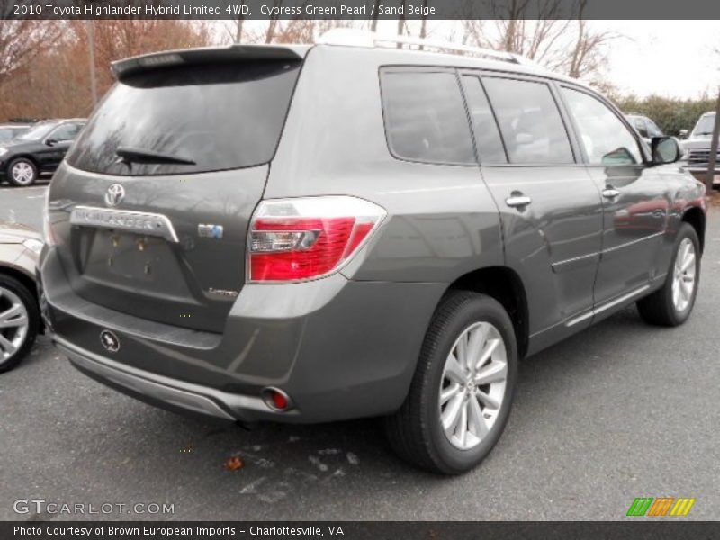 Cypress Green Pearl / Sand Beige 2010 Toyota Highlander Hybrid Limited 4WD