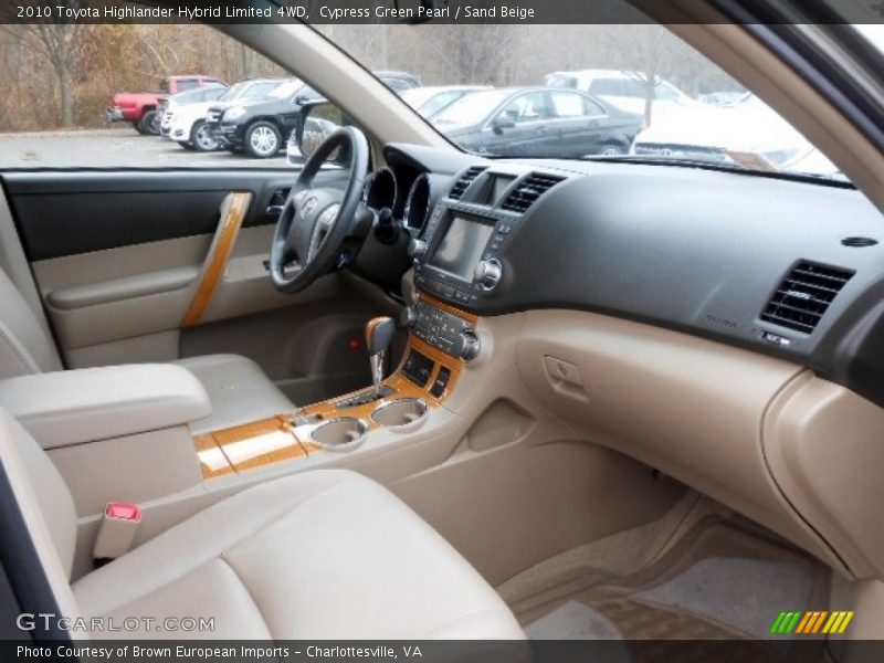 Cypress Green Pearl / Sand Beige 2010 Toyota Highlander Hybrid Limited 4WD