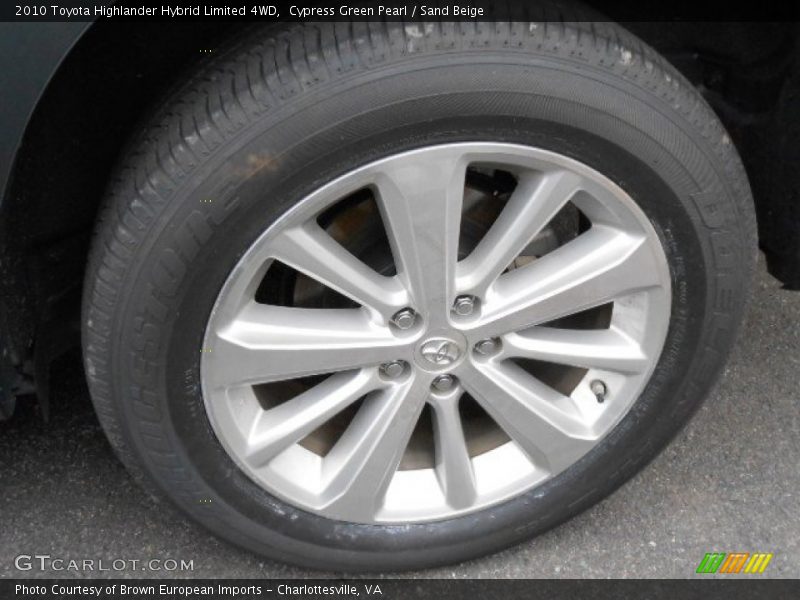 Cypress Green Pearl / Sand Beige 2010 Toyota Highlander Hybrid Limited 4WD