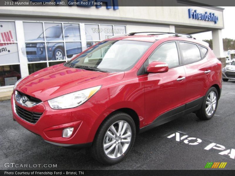 Garnet Red / Taupe 2012 Hyundai Tucson Limited AWD
