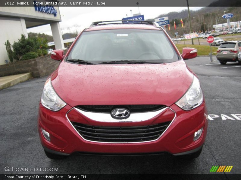 Garnet Red / Taupe 2012 Hyundai Tucson Limited AWD