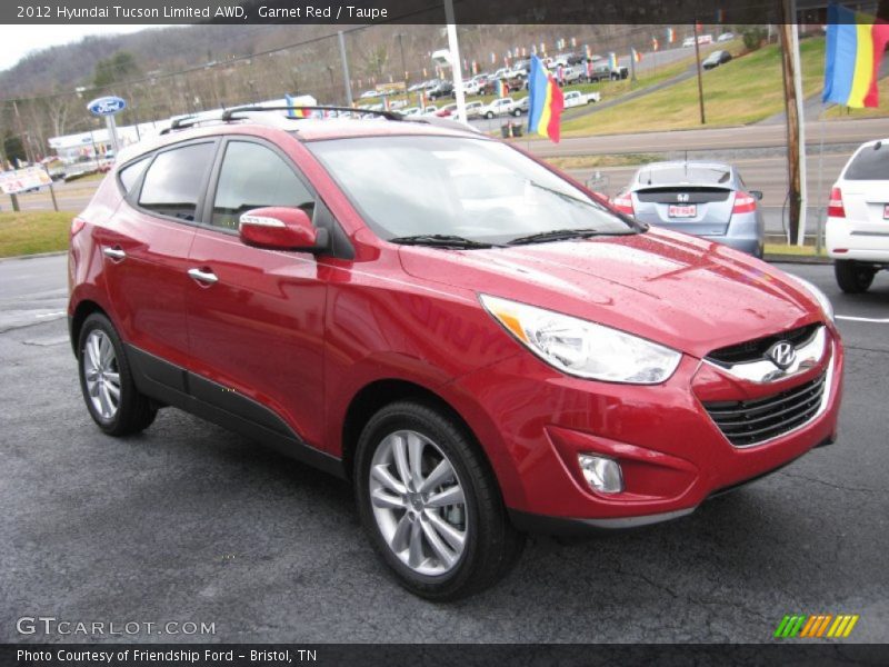 Garnet Red / Taupe 2012 Hyundai Tucson Limited AWD