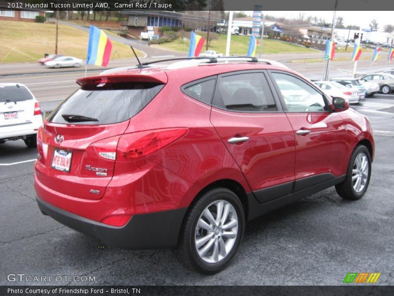 Garnet Red / Taupe 2012 Hyundai Tucson Limited AWD