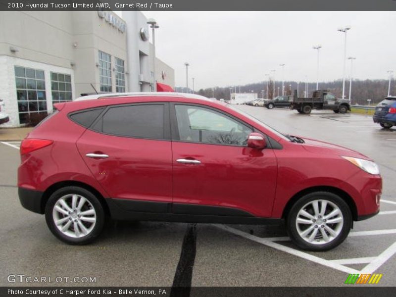 Garnet Red / Taupe 2010 Hyundai Tucson Limited AWD