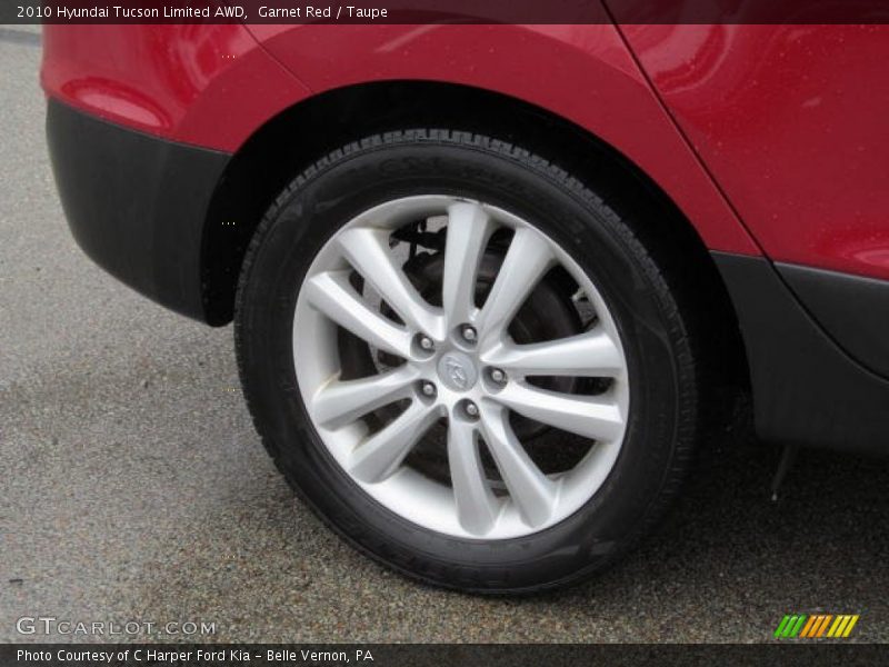 Garnet Red / Taupe 2010 Hyundai Tucson Limited AWD