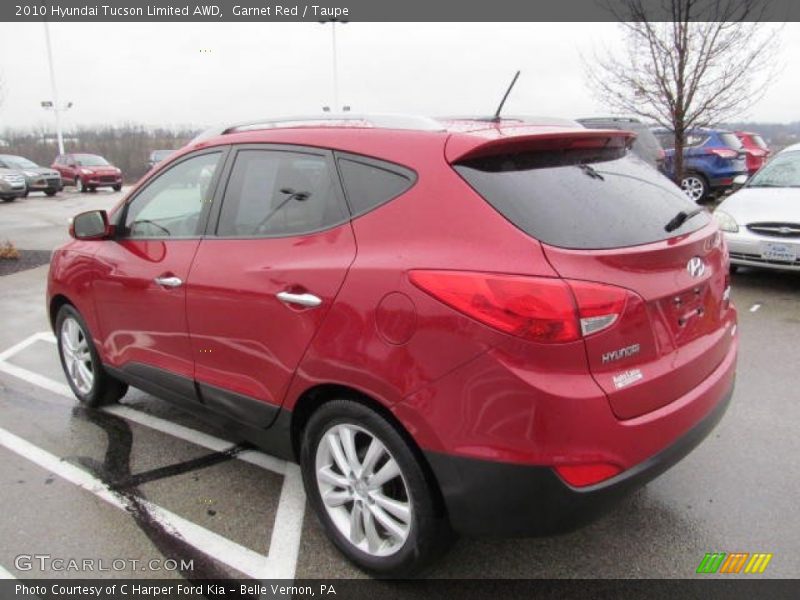 Garnet Red / Taupe 2010 Hyundai Tucson Limited AWD