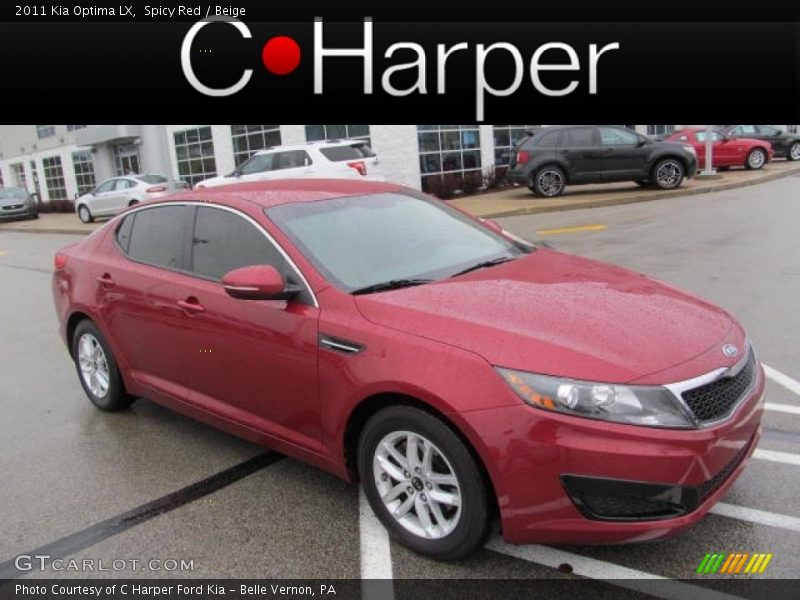 Spicy Red / Beige 2011 Kia Optima LX