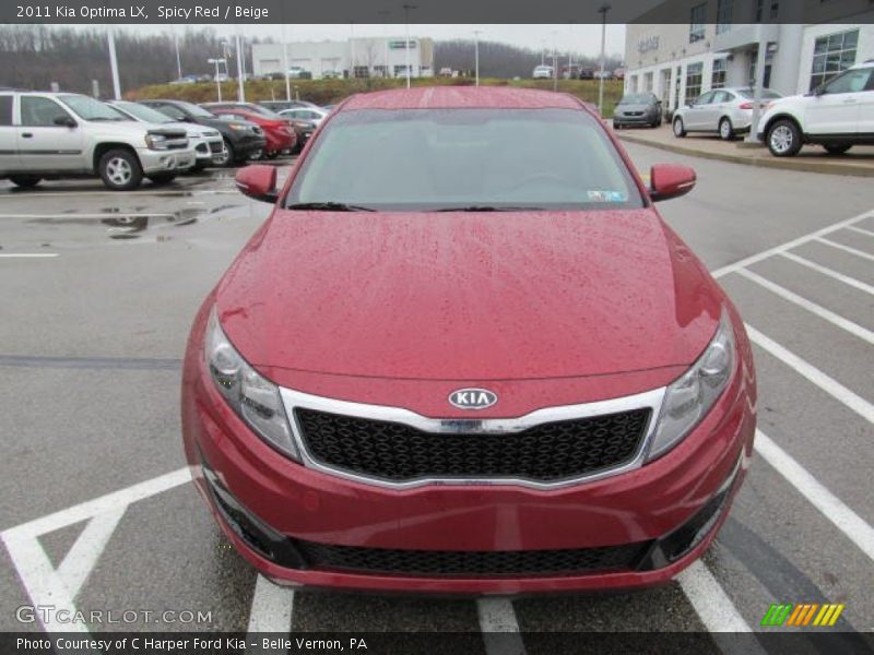 Spicy Red / Beige 2011 Kia Optima LX