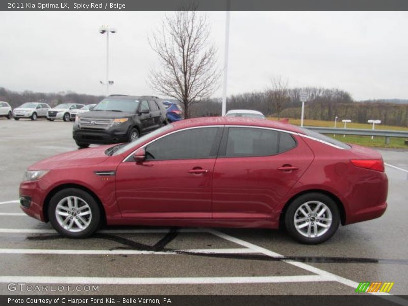 Spicy Red / Beige 2011 Kia Optima LX
