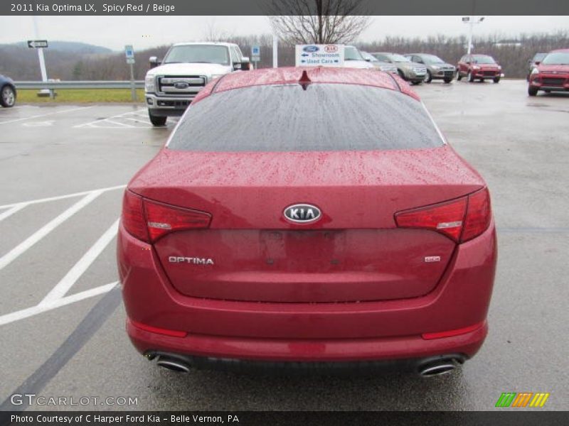 Spicy Red / Beige 2011 Kia Optima LX