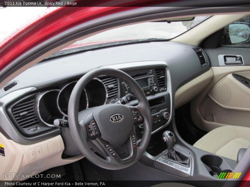 Spicy Red / Beige 2011 Kia Optima LX