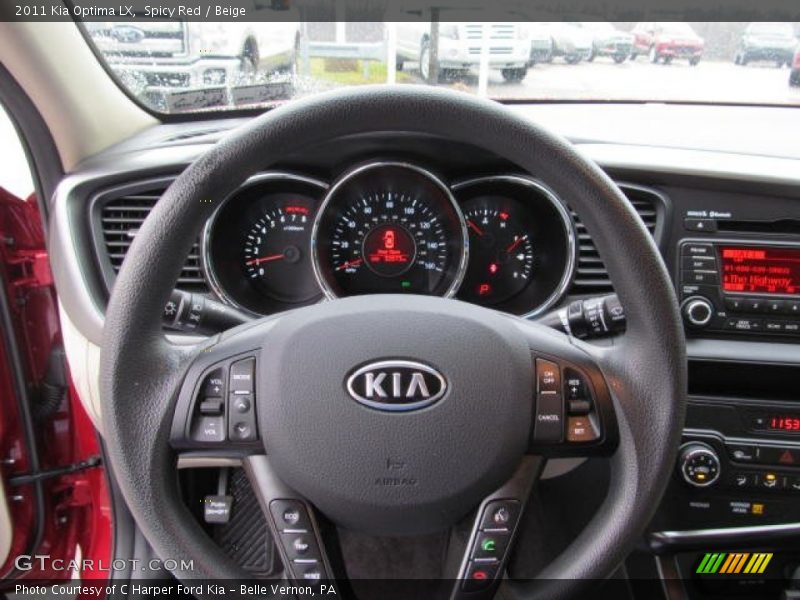 Spicy Red / Beige 2011 Kia Optima LX