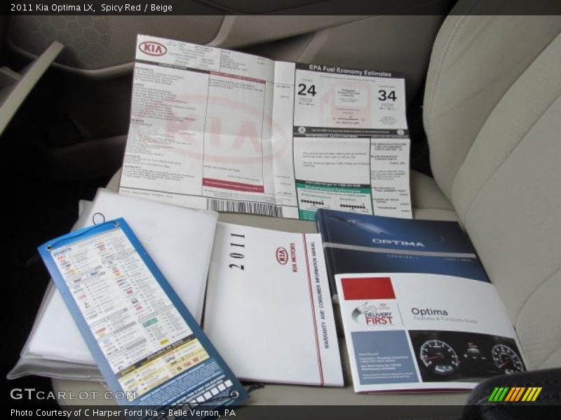 Spicy Red / Beige 2011 Kia Optima LX