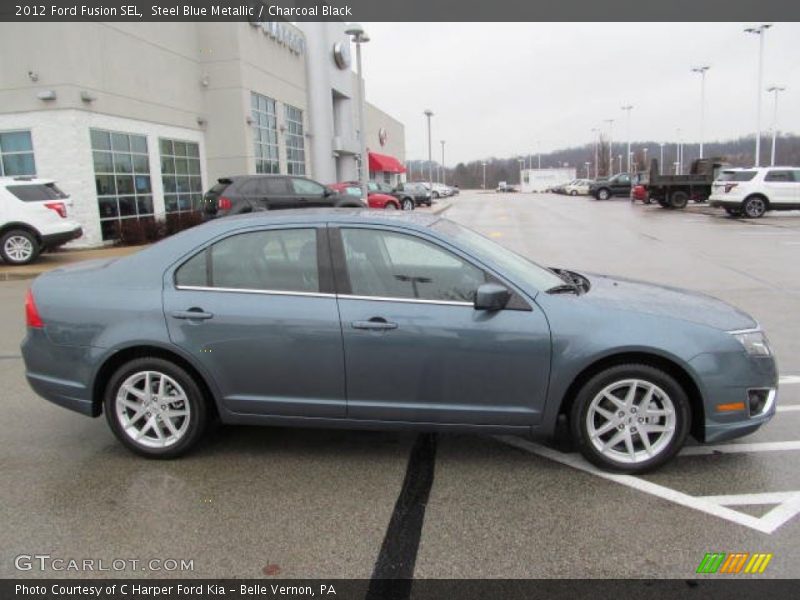 Steel Blue Metallic / Charcoal Black 2012 Ford Fusion SEL