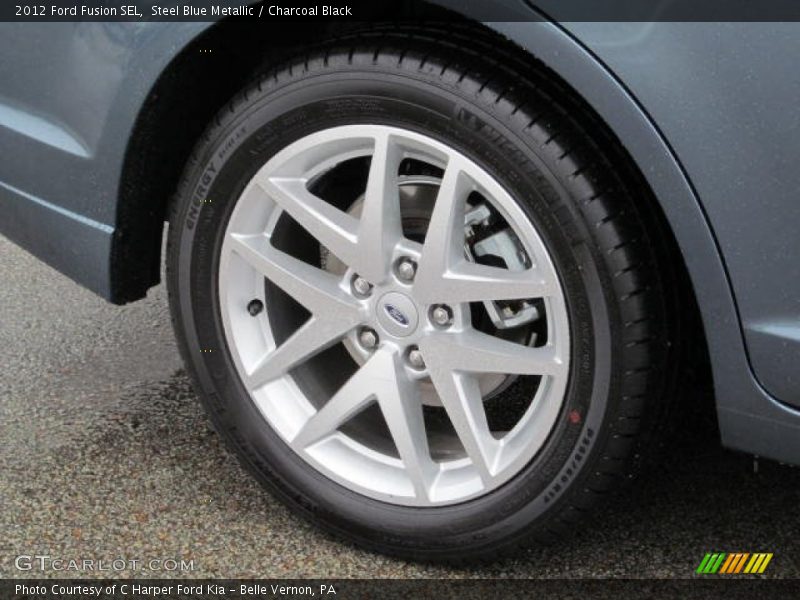 Steel Blue Metallic / Charcoal Black 2012 Ford Fusion SEL