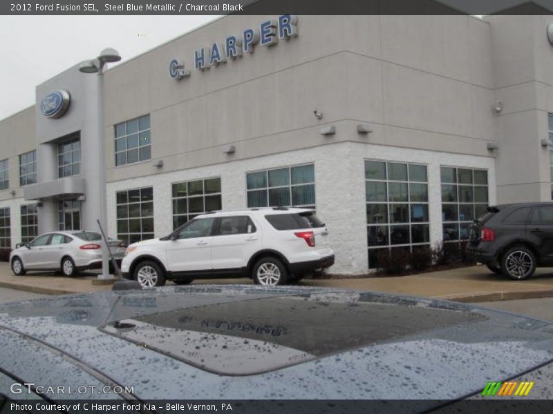 Steel Blue Metallic / Charcoal Black 2012 Ford Fusion SEL