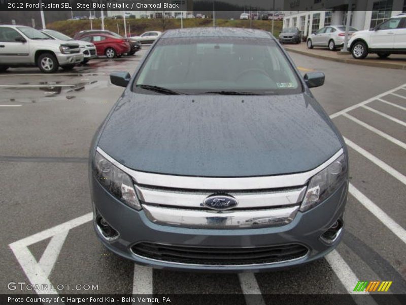 Steel Blue Metallic / Charcoal Black 2012 Ford Fusion SEL