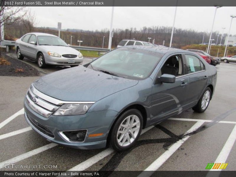 Steel Blue Metallic / Charcoal Black 2012 Ford Fusion SEL
