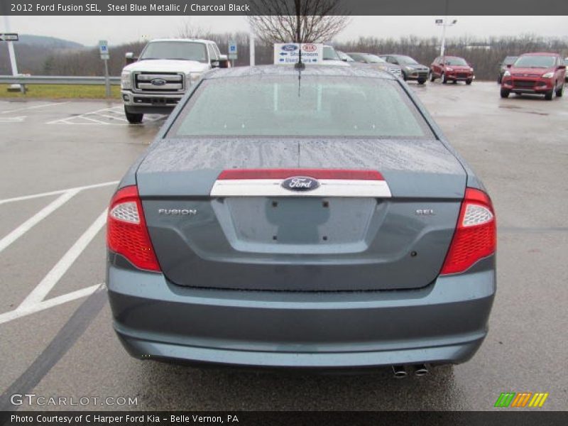 Steel Blue Metallic / Charcoal Black 2012 Ford Fusion SEL