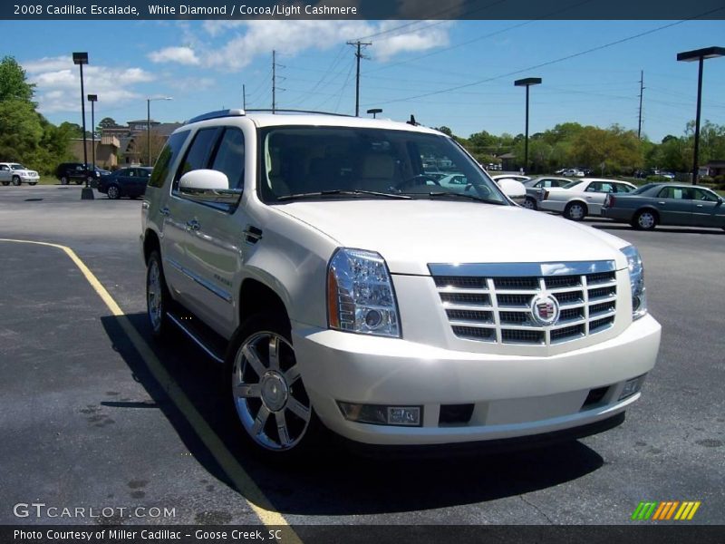 White Diamond / Cocoa/Light Cashmere 2008 Cadillac Escalade