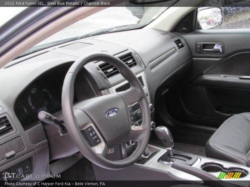 Steel Blue Metallic / Charcoal Black 2012 Ford Fusion SEL