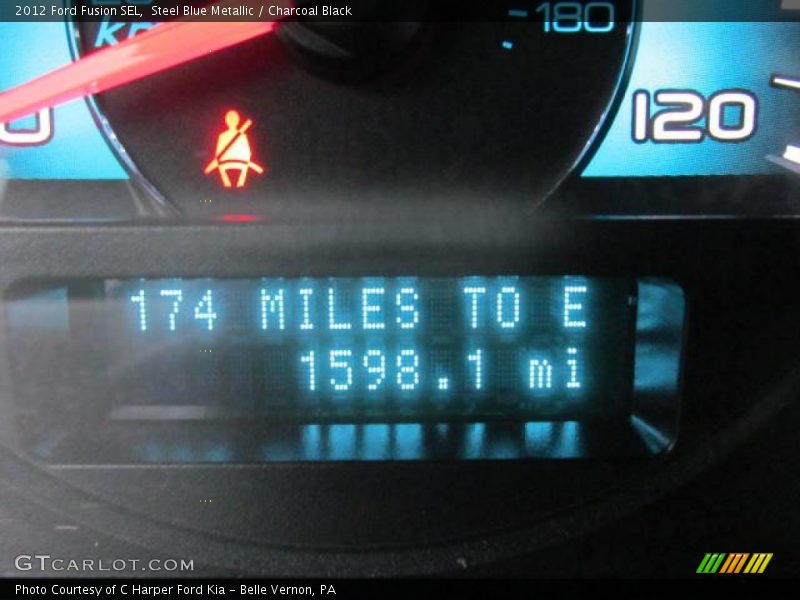 Steel Blue Metallic / Charcoal Black 2012 Ford Fusion SEL