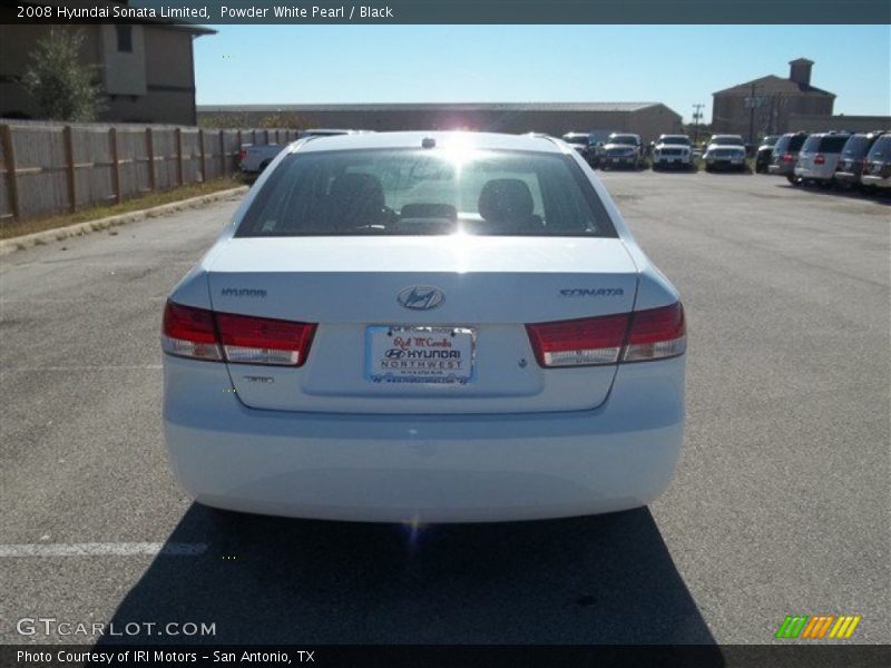 Powder White Pearl / Black 2008 Hyundai Sonata Limited