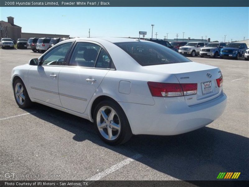 Powder White Pearl / Black 2008 Hyundai Sonata Limited
