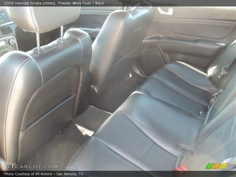 Powder White Pearl / Black 2008 Hyundai Sonata Limited