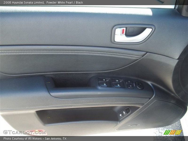 Powder White Pearl / Black 2008 Hyundai Sonata Limited