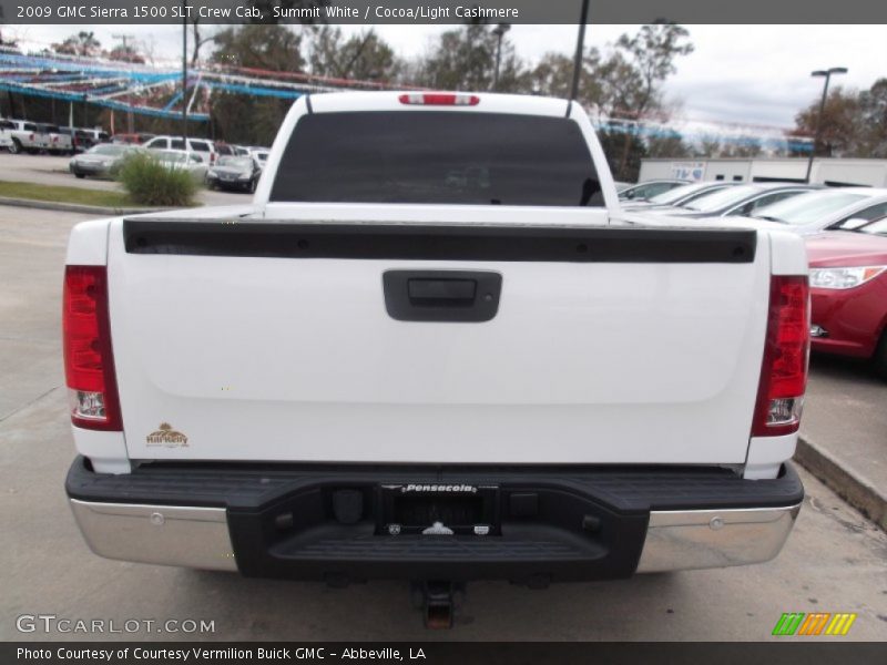 Summit White / Cocoa/Light Cashmere 2009 GMC Sierra 1500 SLT Crew Cab