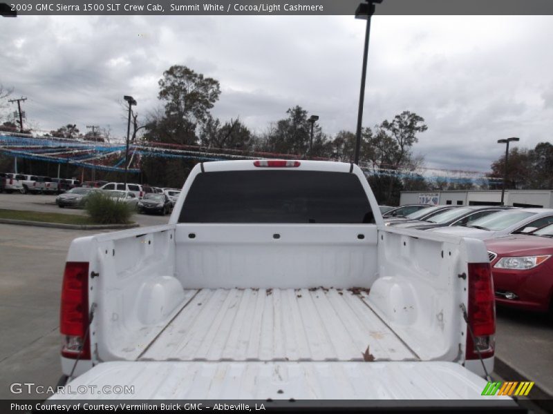 Summit White / Cocoa/Light Cashmere 2009 GMC Sierra 1500 SLT Crew Cab