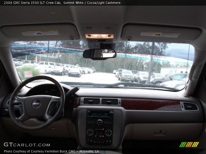 Summit White / Cocoa/Light Cashmere 2009 GMC Sierra 1500 SLT Crew Cab