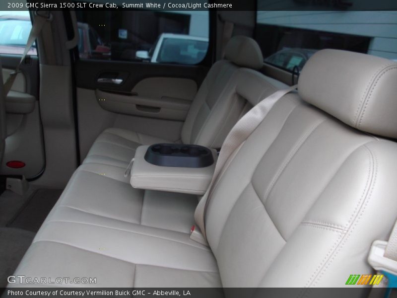 Summit White / Cocoa/Light Cashmere 2009 GMC Sierra 1500 SLT Crew Cab