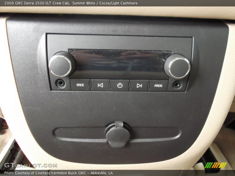 Summit White / Cocoa/Light Cashmere 2009 GMC Sierra 1500 SLT Crew Cab
