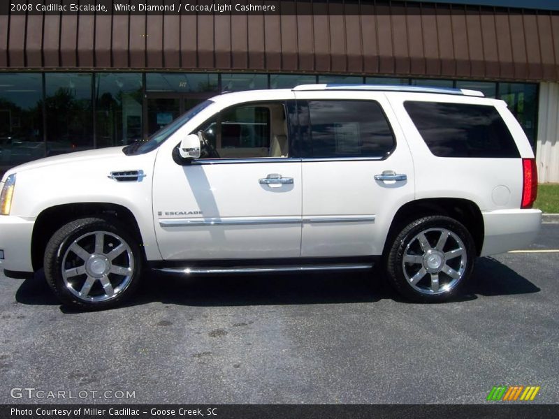 White Diamond / Cocoa/Light Cashmere 2008 Cadillac Escalade